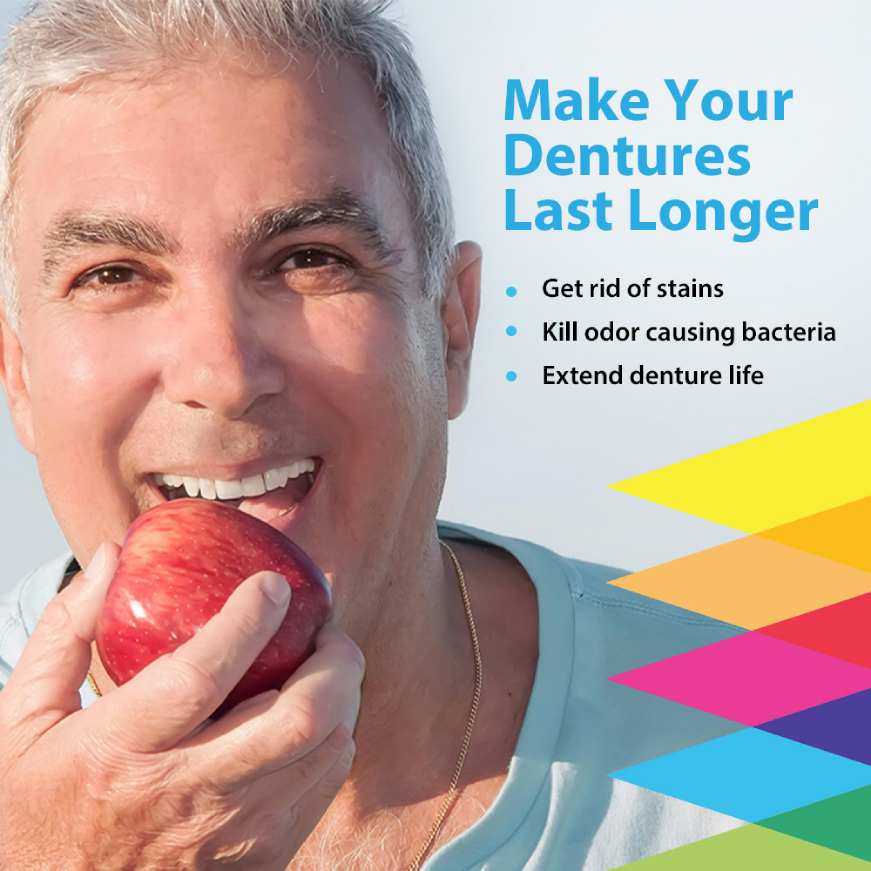 XODENT All-in-One Denture Cleaning Basic Kit with 30 Days Supply of Denture Cleaning Tablets